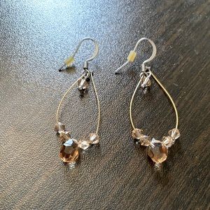 FREE w/purchase of any item $10+. Fashion Earrings Gold and Amber Tone Beaded